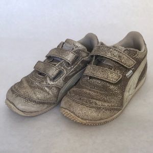 Gold glitter Puma Sneakers